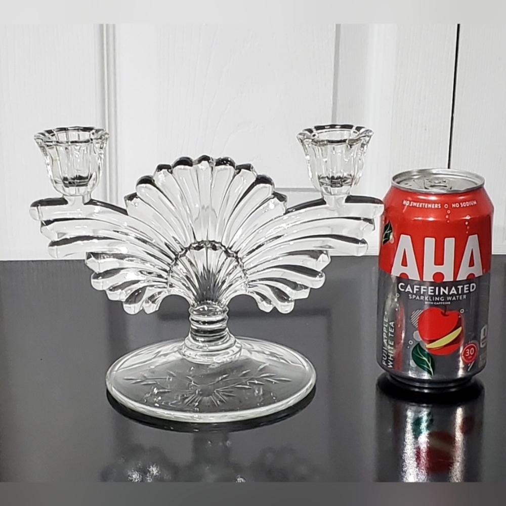 (2) 1930s "Pattern 221-2/Maya" 2 Light Candlesticks ✨️by Paden City Glass EUC - Picture 2 of 9